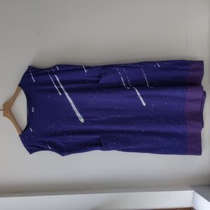 EUC SVAHA Meteor Shower dress with pockets. A- line with waist seam.